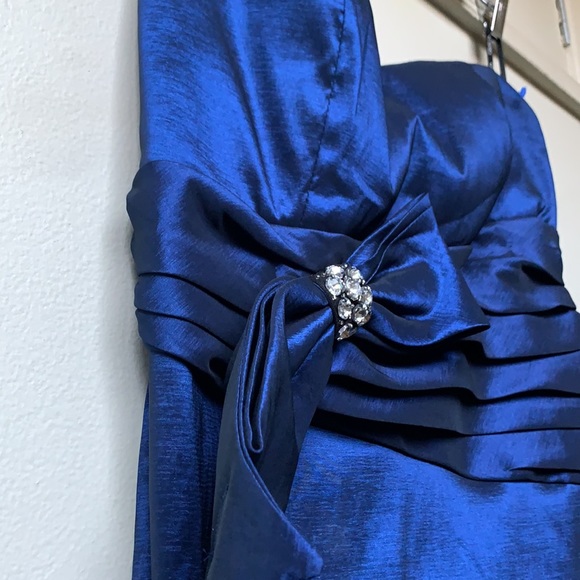 NWOT Forever 21 Plus Strapless Rhinestone Sapphire Dress - Picture 5 of 13